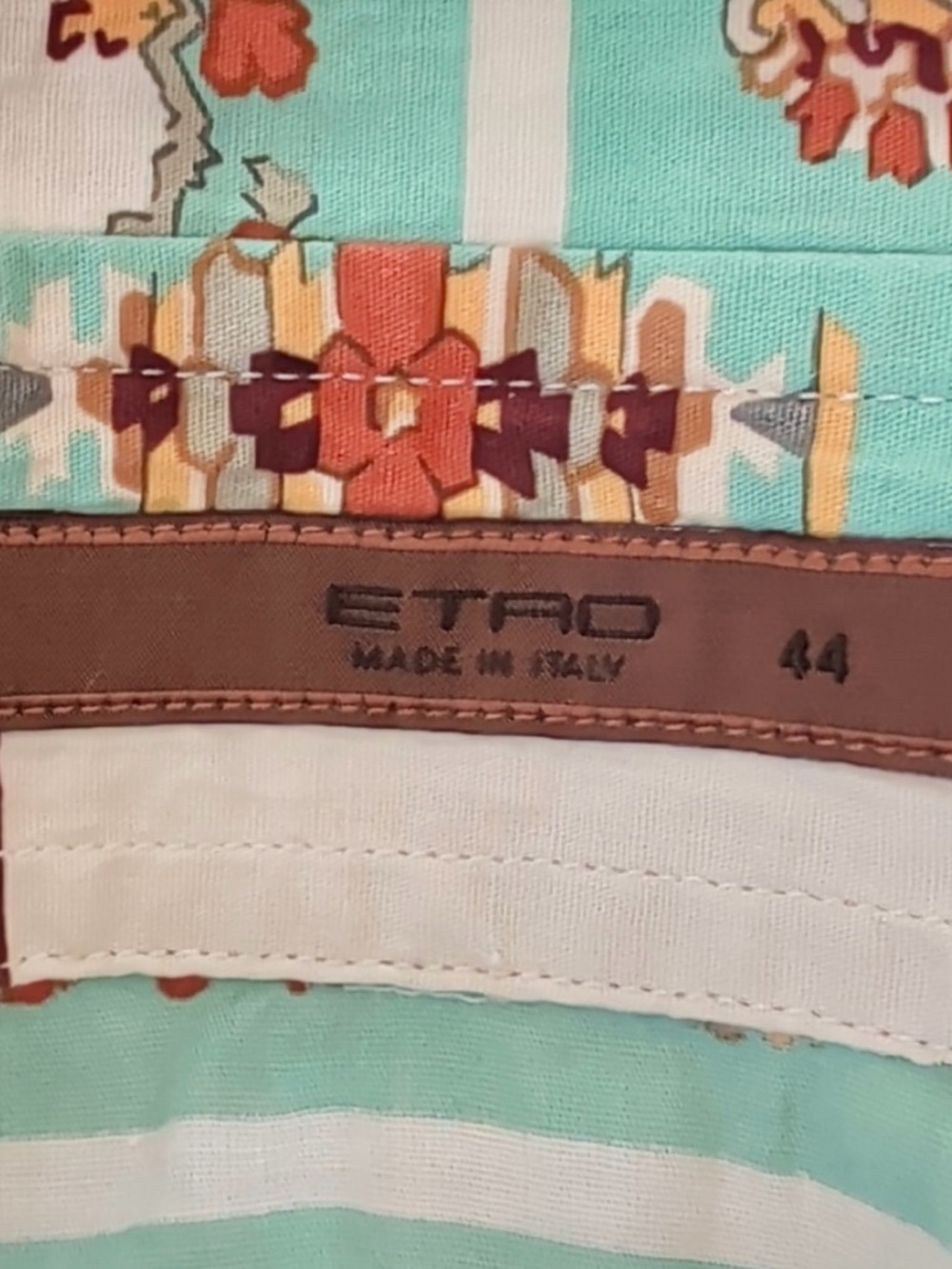 Etro | Turquoise Paisley Blouse / Shirt, Sz 44 fits 4-6 ♥ Like new! - Picture 6 of 7